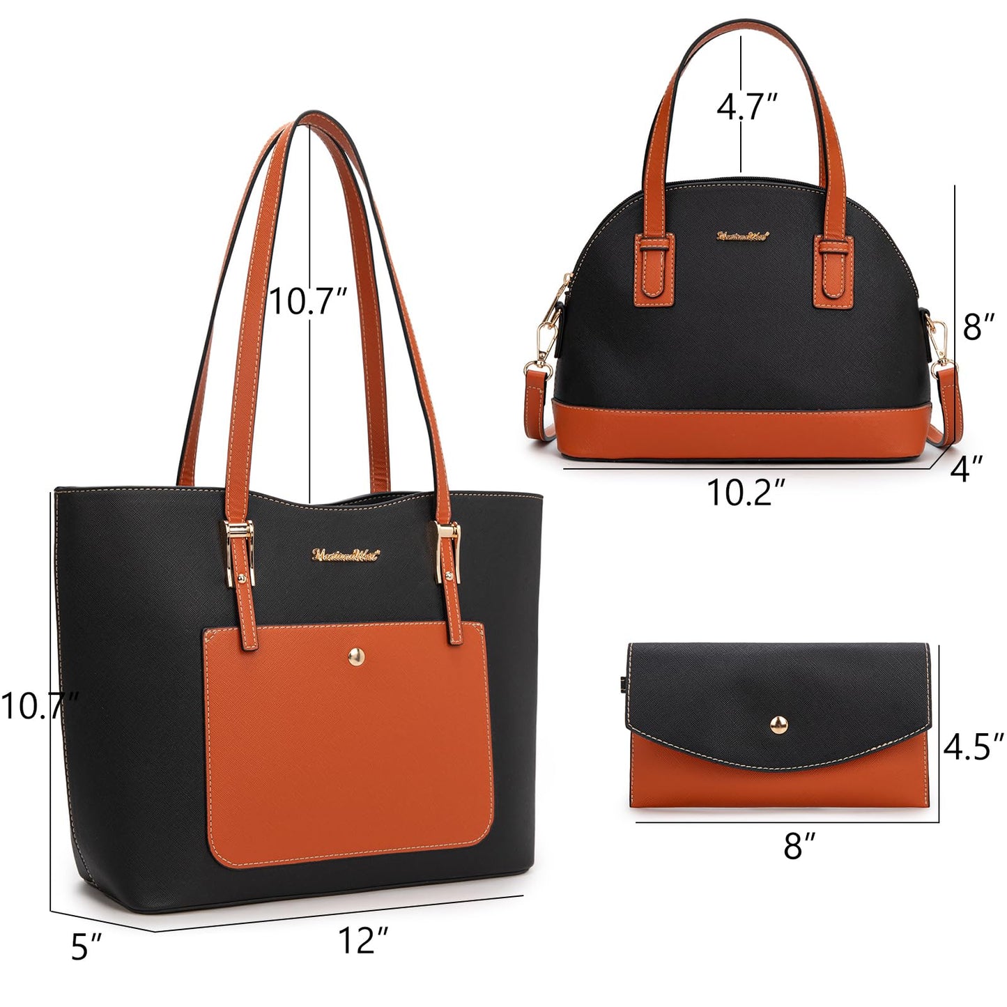 Montana West 3PCS Purses for Women Tote Bag and Wallet Set Shoulder Satchel Handbags