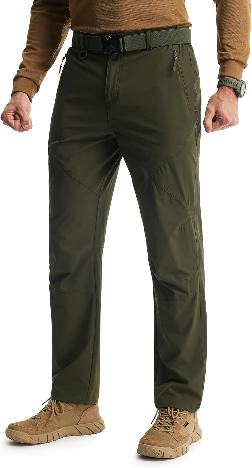 Libin Mens Hiking Pants Lightweight Tactical Cargo Pants Quick Dry Water Resistant Stretchy Straight Leg Travel Trousers