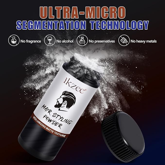 Hair Styling Powder for Men - Texture Powder - Easy to Apply - Natural Matte Hairstyle