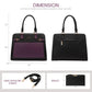 LOVEVOOK Purses and Handbags for Women, Tote Shoulder Bag Satchel Black Purse and PU Leather Top Handle for ladies