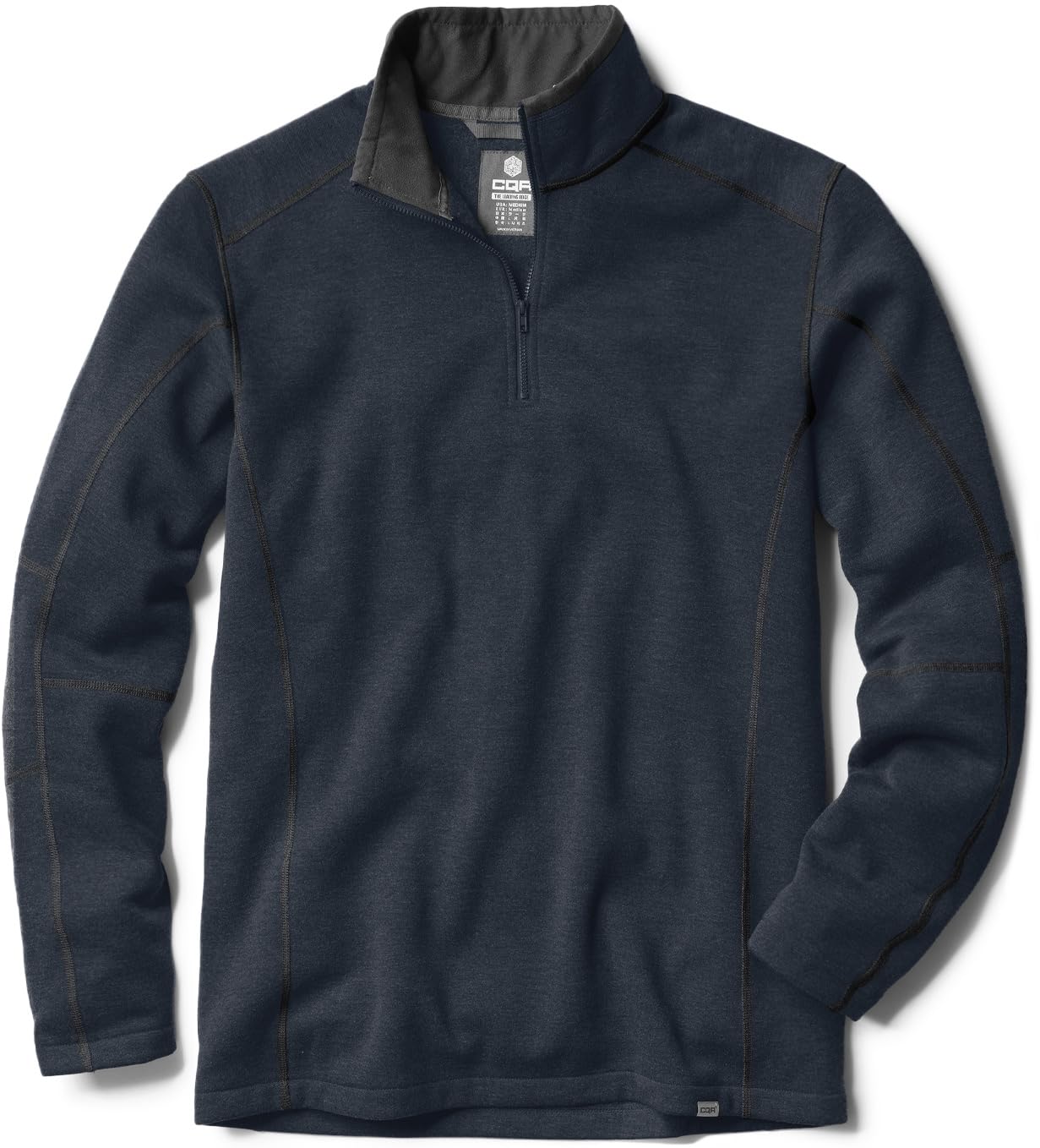 CQR Men's Thermal Fleece Quarter Zip Sweater, Outdoor Lightweight Long Sleeve Pullover, Casual Mock Neck Polo Sweaters