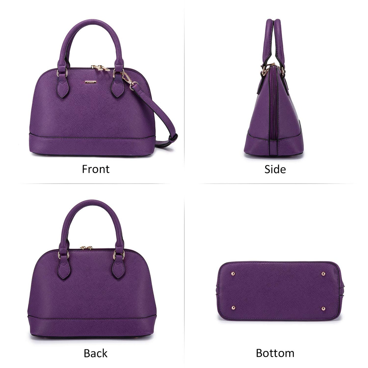 LOVEVOOK Purse for Women Small Crossbody Bags Classic Double Zip Top Handle Dome Satchel Bag