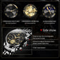 OLEVS Watches Men Waterproof Luxury Big Face Mens Watch Stainless Steel Quartz Analog Dress Watches for Men Luminous Multifunction Man Watch Relojes De Hombre