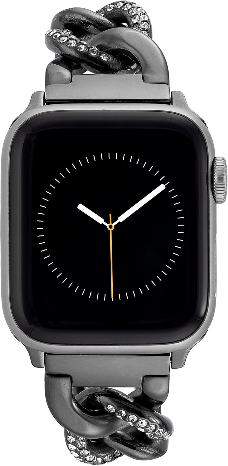 Anne Klein Fashion Chain Bracelet for Apple Watch, Secure, Adjustable, Apple Watch Replacement Band, Fits Most Wrists