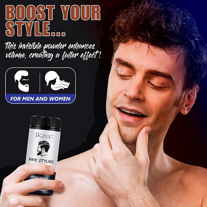 Hair Styling Powder for Men - Texture Powder - Easy to Apply - Natural Matte Hairstyle