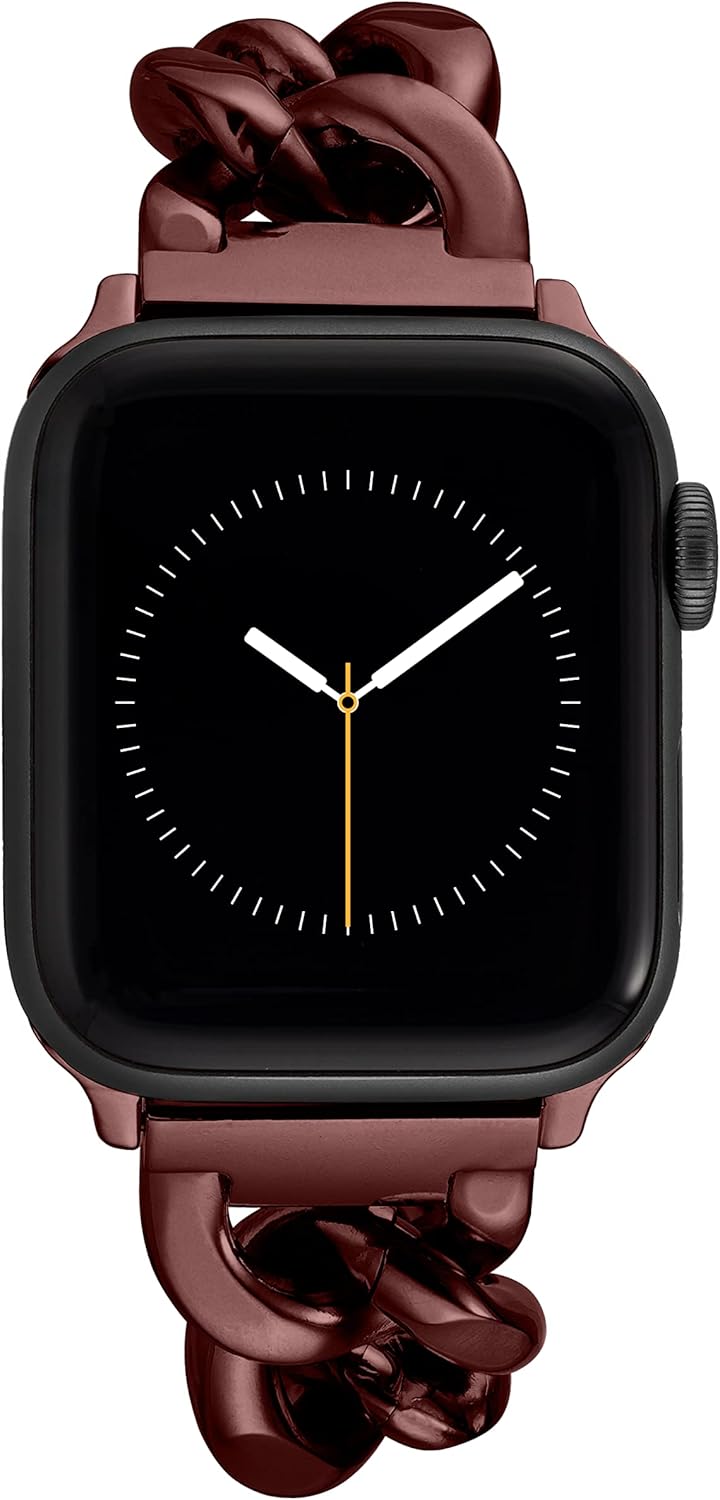 Anne Klein Fashion Chain Bracelet for Apple Watch, Secure, Adjustable, Apple Watch Replacement Band, Fits Most Wrists