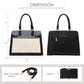 LOVEVOOK Purses and Handbags for Women, Tote Shoulder Bag Satchel Black Purse and PU Leather Top Handle for ladies