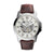 Fossil Men's Grant Quartz Stainless Steel and Leather Chronograph Watch