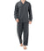 DAVID ARCHY Mens Pajamas Set Soft Cotton Notched Collar Pajamas for Men Long Sleeve Mens Sleepwear with Pockets & Front Fly