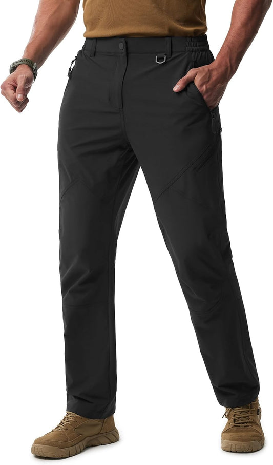Libin Mens Hiking Pants Lightweight Tactical Cargo Pants Quick Dry Water Resistant Stretchy Straight Leg Travel Trousers