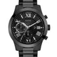 GUESS Men's Stainless Steel Gunmetal Chronograph Bracelet Watch