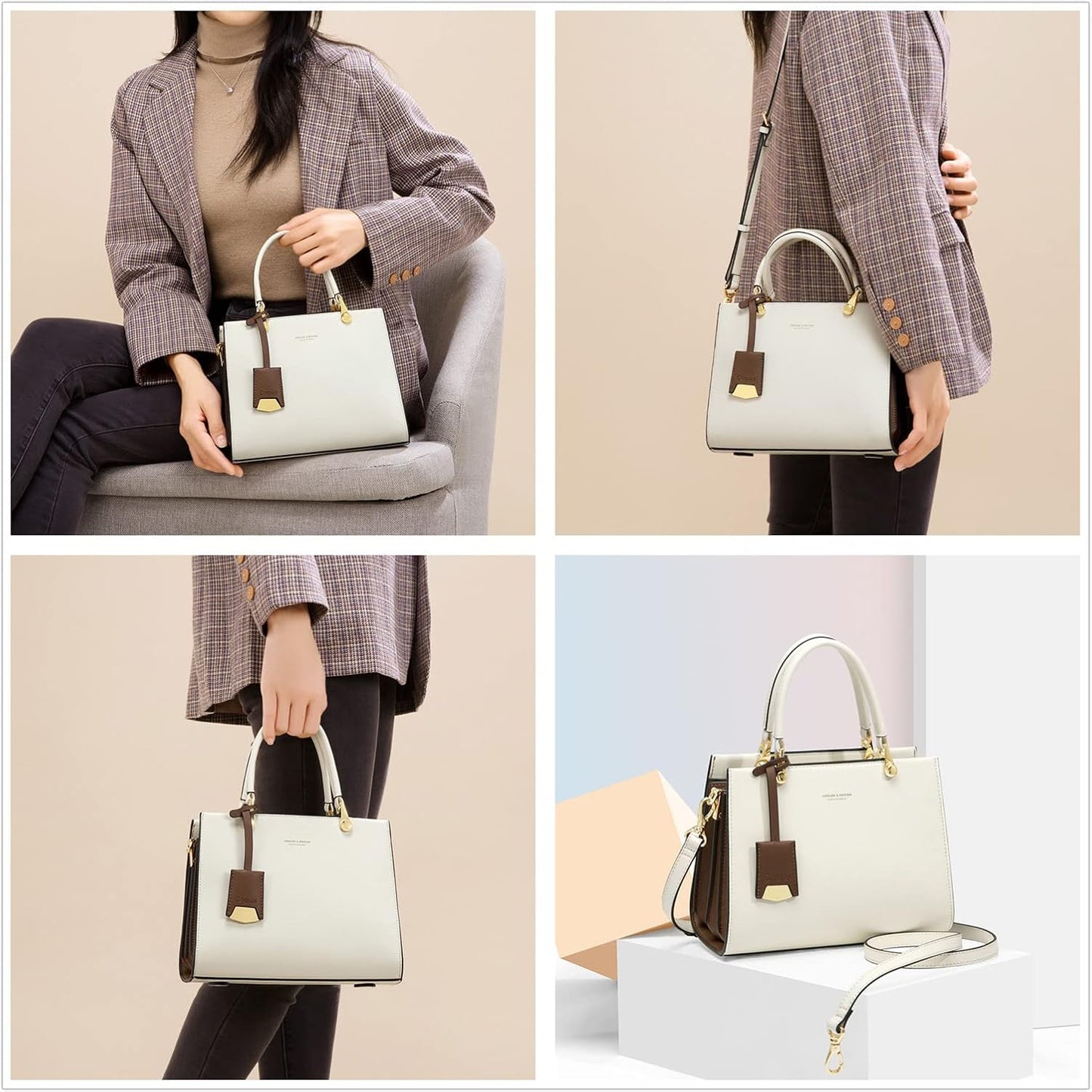 Cnoles Handbags for Women Large Capacity Tote Shoulder Bags Ladies Handle Satchel Purse