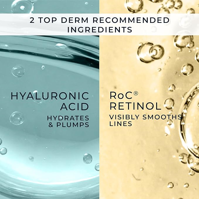 RoC Retinol Correxion Max Hydration Anti-Aging Daily Face Moisturizer with Hyaluronic Acid, Fragrance-Free, Oil Free Skin Care, 1.7 Ounces (Packaging May Vary)