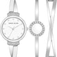 Anne Klein Women's Premium Crystal Accented Watch and Bangle Set
