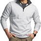 CQR Men's Thermal Fleece Quarter Zip Sweater, Outdoor Lightweight Long Sleeve Pullover, Casual Mock Neck Polo Sweaters