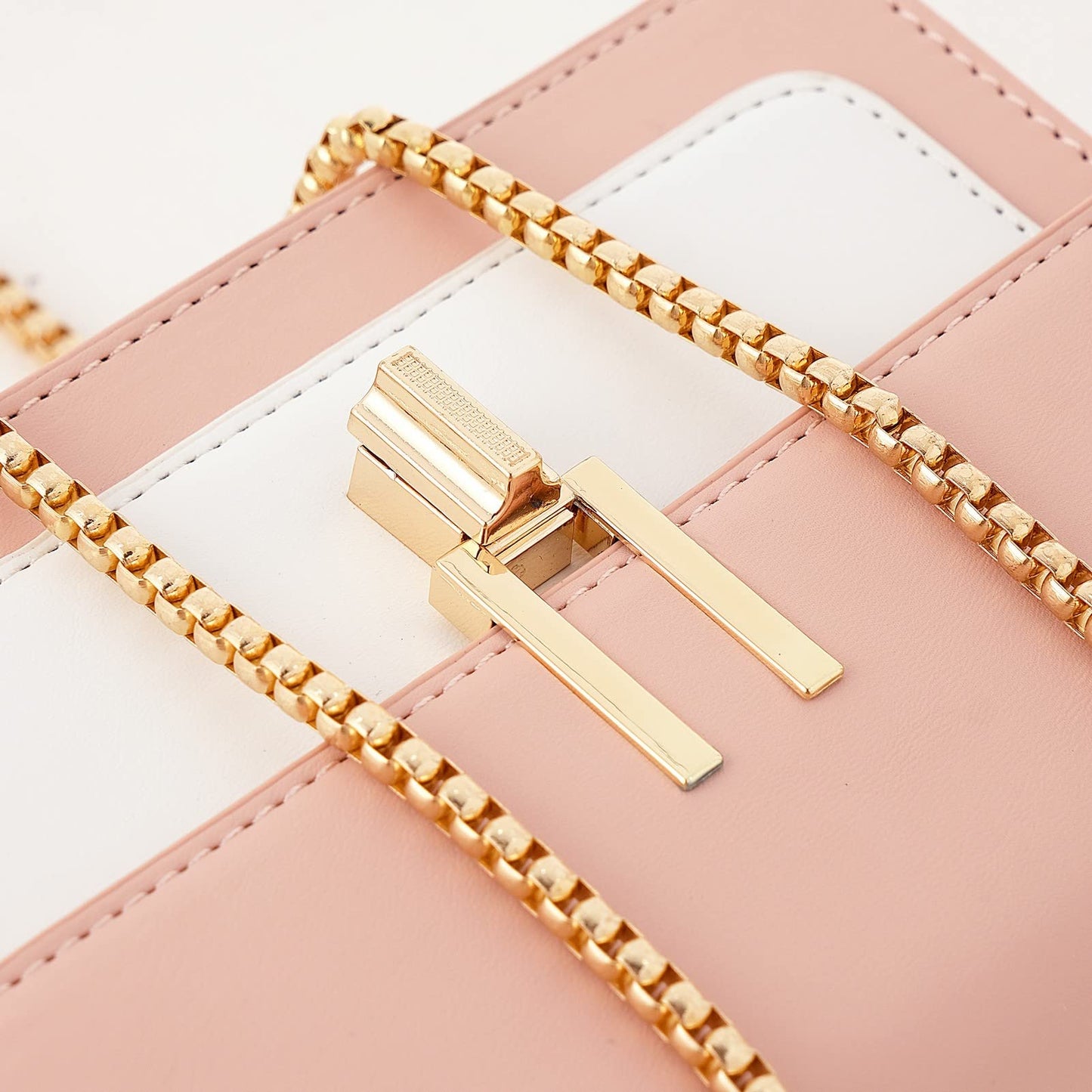 Color-Block Crossbody Bags for Women Leather Cross Body Purses Cute Designer Handbags Shoulder Bag Medium Size