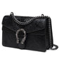 MYHOZEE Crossbody Bags for Women - Snake Printed Clutch Purses Leather Chain Shoulder Bags Evening Handbags