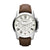 Fossil Men's Grant Quartz Stainless Steel and Leather Chronograph Watch