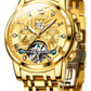 OLEVS Automatic Gold Watches for Men Luxury Classic Stainless Steel Calendar Luminous Waterproof Watches for Men
