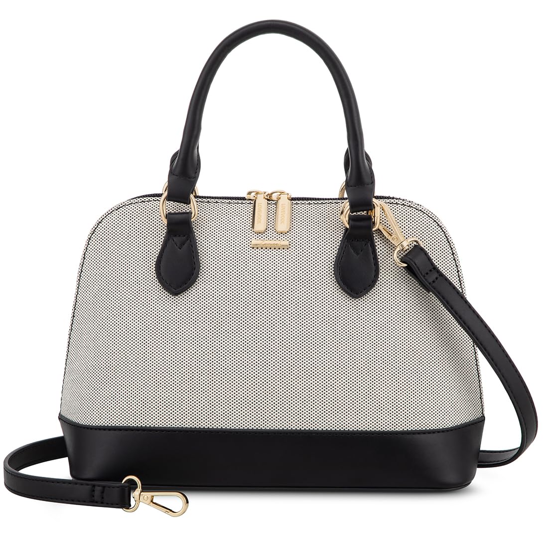 LOVEVOOK Purse for Women Small Crossbody Bags Classic Double Zip Top Handle Dome Satchel Bag