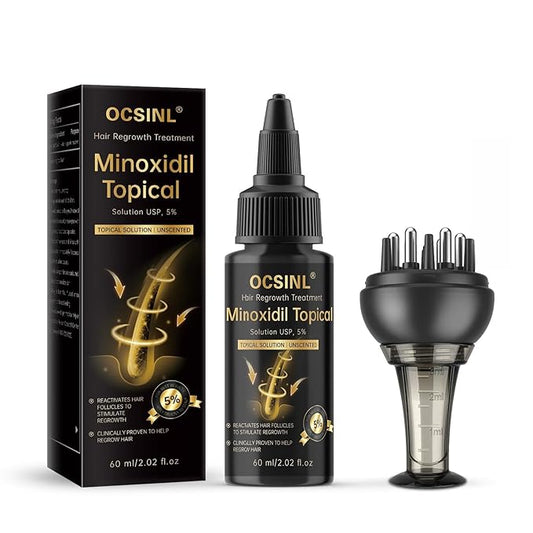 Minoxidil for Men & Women, With Biotin, Batana Oil, Rosemary Essential Oil, Effective Hair Loss Solution,