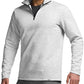 CQR Men's Thermal Fleece Quarter Zip Sweater, Outdoor Lightweight Long Sleeve Pullover, Casual Mock Neck Polo Sweaters
