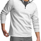 CQR Men's Thermal Fleece Quarter Zip Sweater, Outdoor Lightweight Long Sleeve Pullover, Casual Mock Neck Polo Sweaters