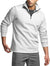 CQR Men's Thermal Fleece Quarter Zip Sweater, Outdoor Lightweight Long Sleeve Pullover, Casual Mock Neck Polo Sweaters