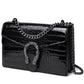 MYHOZEE Crossbody Bags for Women - Snake Printed Clutch Purses Leather Chain Shoulder Bags Evening Handbags