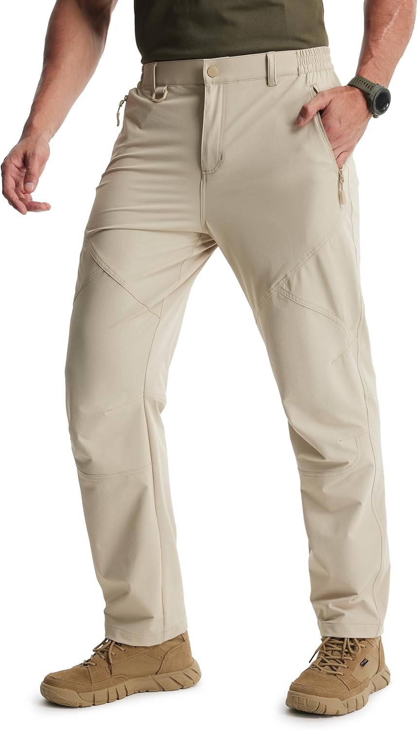 Libin Mens Hiking Pants Lightweight Tactical Cargo Pants Quick Dry Water Resistant Stretchy Straight Leg Travel Trousers