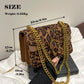 MYHOZEE Crossbody Bags for Women - Snake Printed Clutch Purses Leather Chain Shoulder Bags Evening Handbags