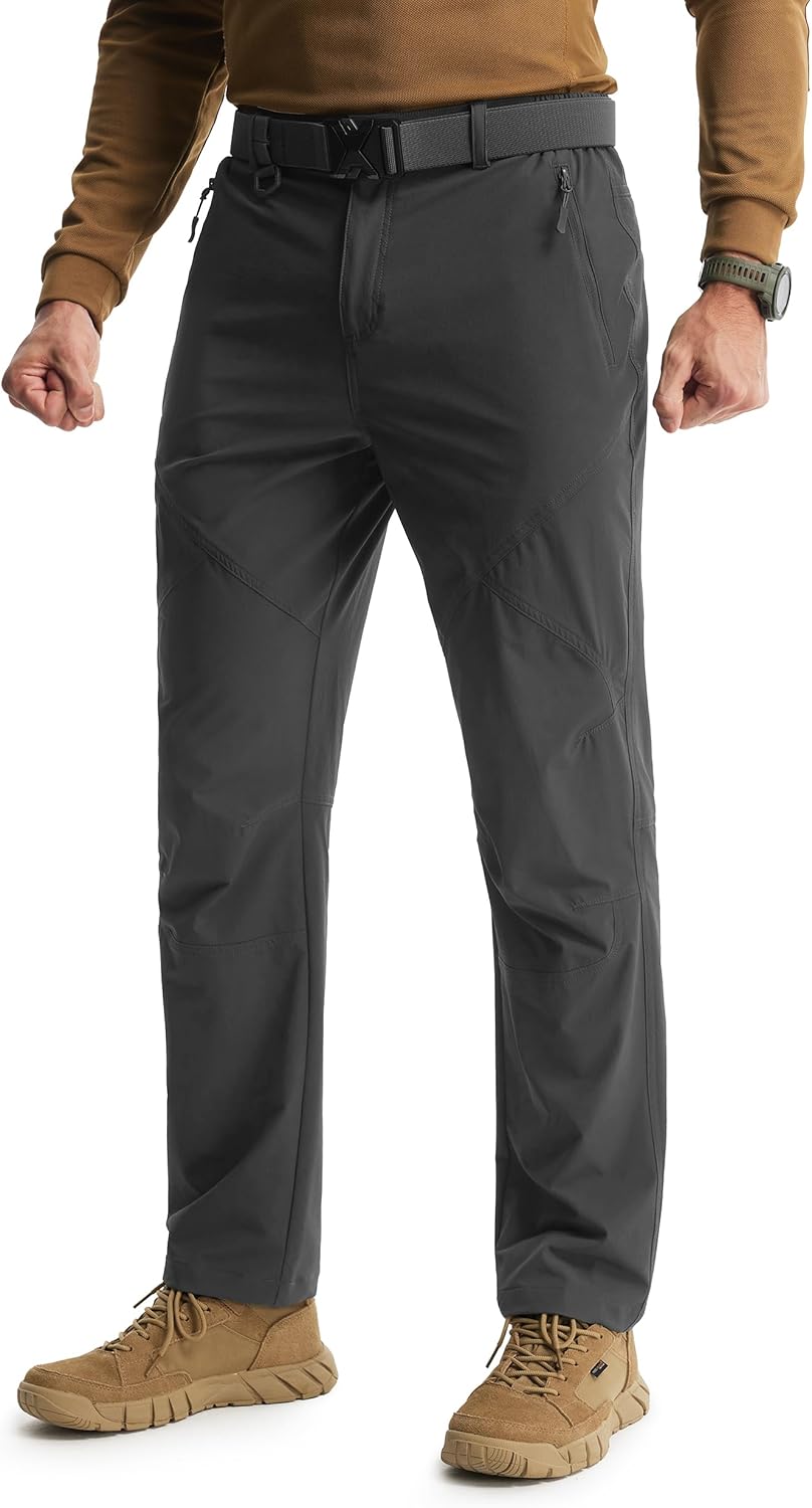 Libin Mens Hiking Pants Lightweight Tactical Cargo Pants Quick Dry Water Resistant Stretchy Straight Leg Travel Trousers