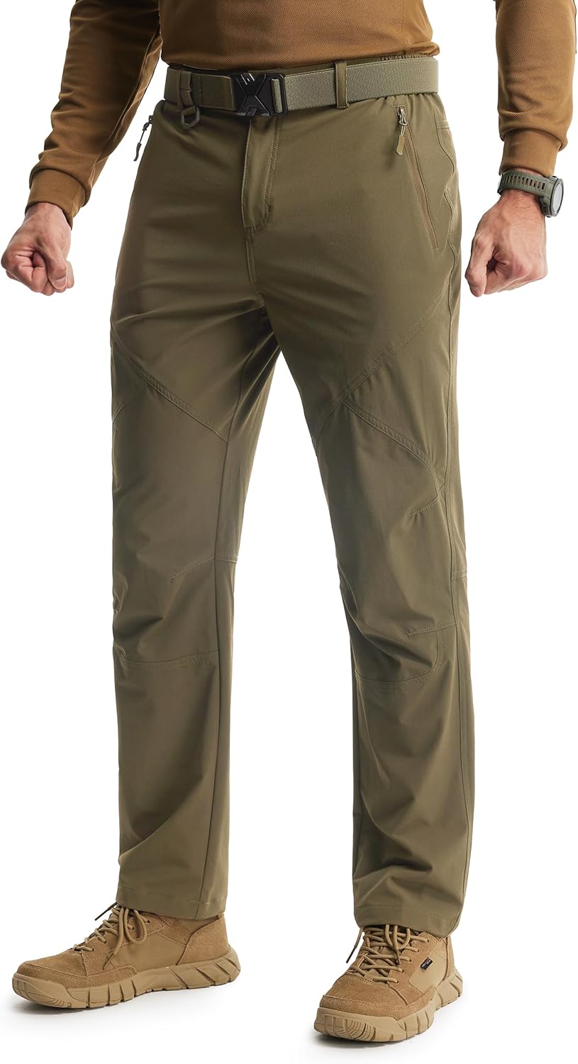 Libin Mens Hiking Pants Lightweight Tactical Cargo Pants Quick Dry Water Resistant Stretchy Straight Leg Travel Trousers