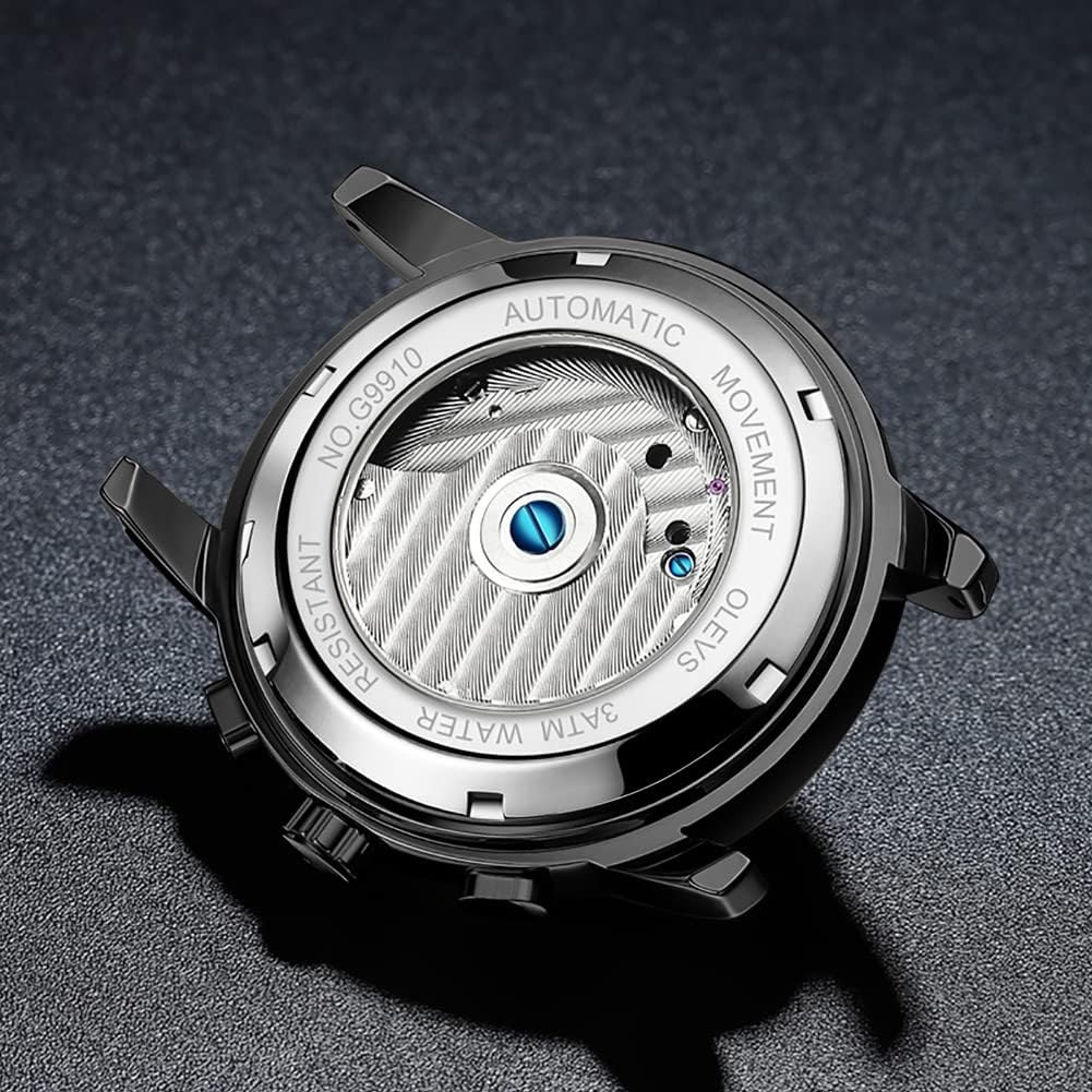 OLEVS Automatic Gold Watches for Men Luxury Classic Stainless Steel Calendar Luminous Waterproof Watches for Men