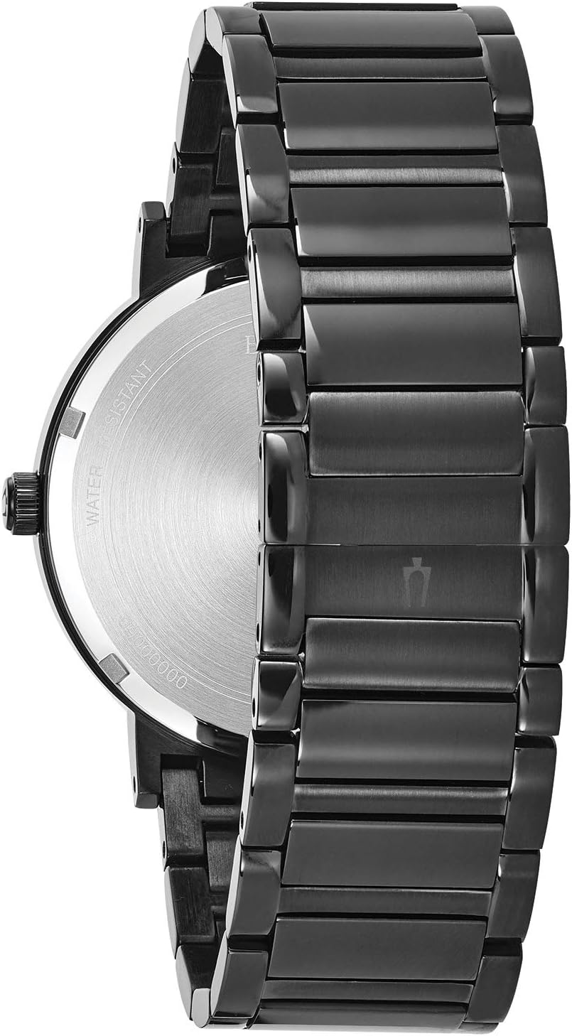 Bulova Men's 3-Hand Quartz Watch with Diamond Dial and Edge to Edge Crystal