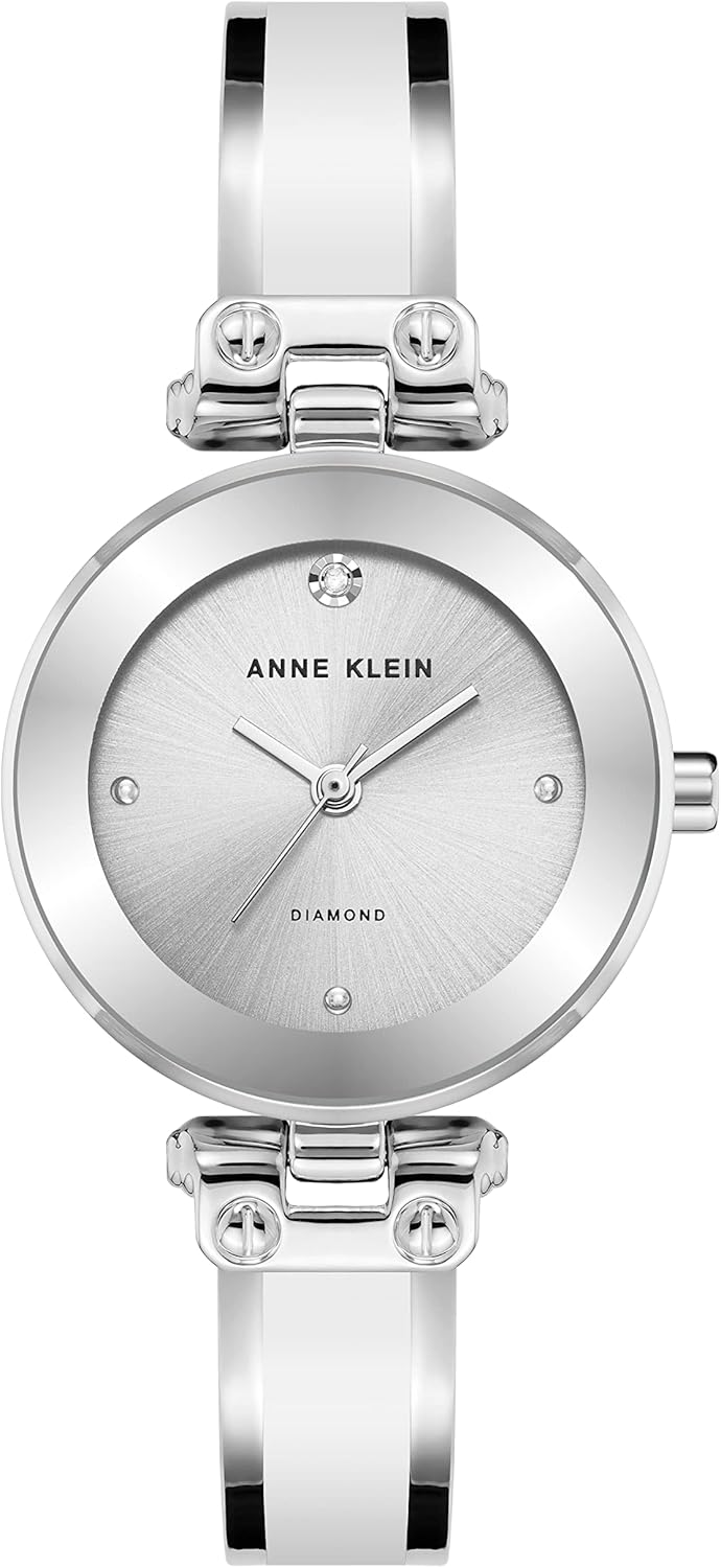 Anne Klein Women's Genuine Diamond Dial Bangle Watch