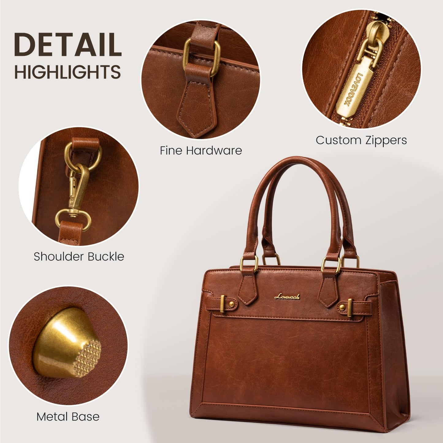 LOVEVOOK Purses and Handbags for Women, Tote Shoulder Bag Satchel Black Purse and PU Leather Top Handle for ladies