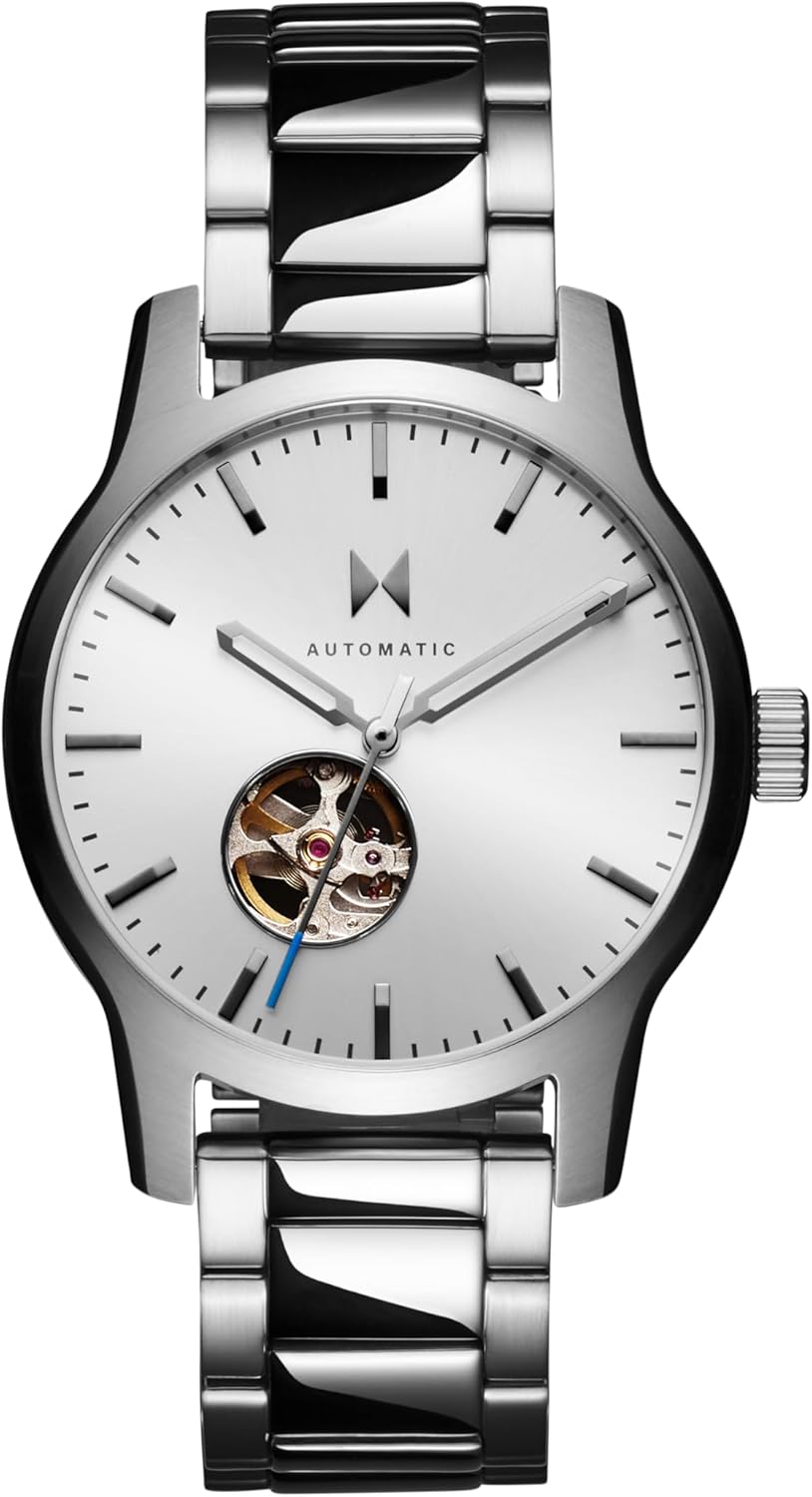 MVMT Classic II Men's 3 Hand Automatic Watch, Stainless Steel Water Resistant up to 5ATM/50 Meters - Everyday Sport Wear for Him - 42mm