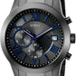 GUESS Men's Stainless Steel Gunmetal Chronograph Bracelet Watch