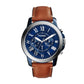 Fossil Men's Grant Quartz Stainless Steel and Leather Chronograph Watch