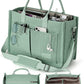 FIORETTO Canvas Tote Bag for Women with Zipper Closure & Individual Compartments for Work College for Teacher & Nurse