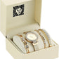 Anne Klein Women's Premium Crystal Accented Watch and Bracelet Set, AK/3584