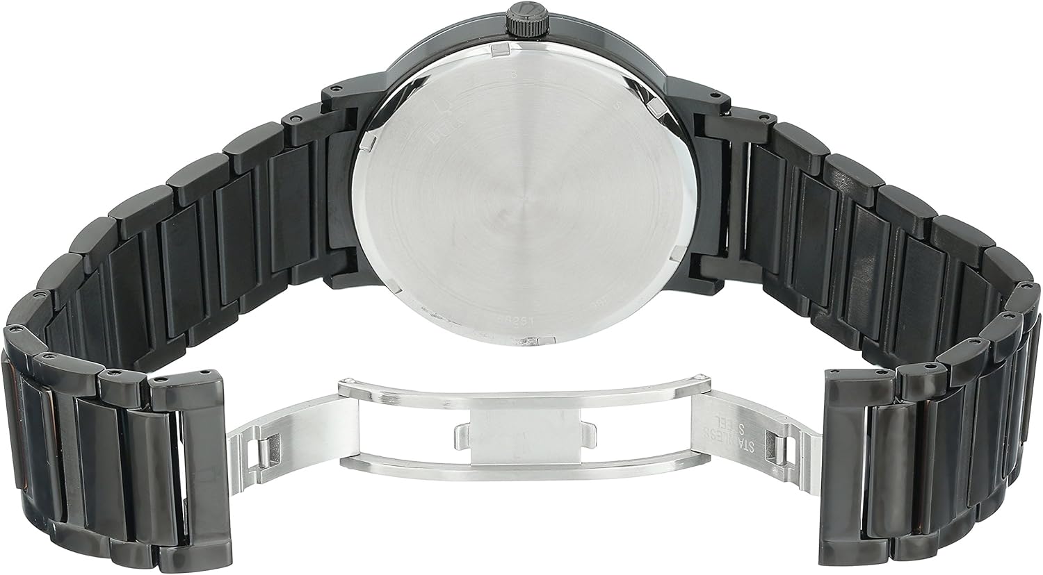 Bulova Men's 3-Hand Quartz Watch with Diamond Dial and Edge to Edge Crystal