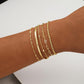 BERISO Gold Bracelets for Women, Elegant Adjustable 14K Gold Plated Bracelet for Women