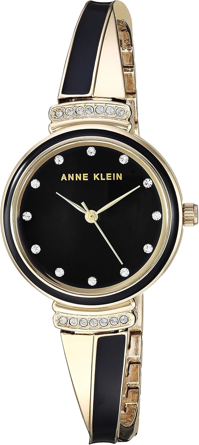 Anne Klein Women's Premium Crystal Accented Watch and Bangle Set