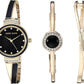 Anne Klein Women's Premium Crystal Accented Watch and Bangle Set