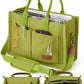 FIORETTO Canvas Tote Bag for Women with Zipper Closure & Individual Compartments for Work College for Teacher & Nurse