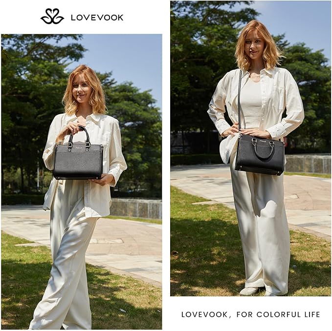 LOVEVOOK Purses and Handbags for Women,Stylish Tote Shoulder Satchel Bag PU Leather Crossbody Top Handle Bags with Zipper