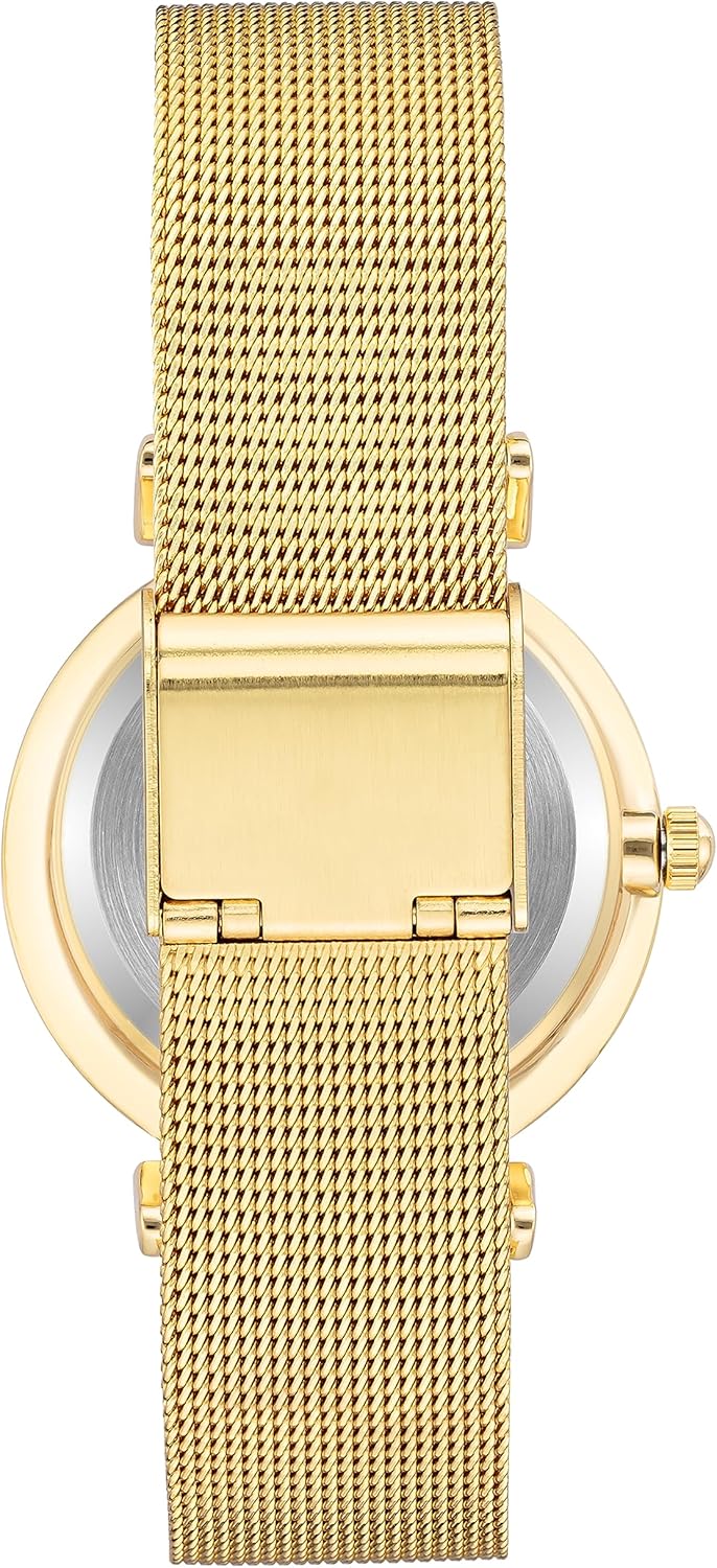 Anne Klein Women's Glitter Accented Mesh Bracelet Watch