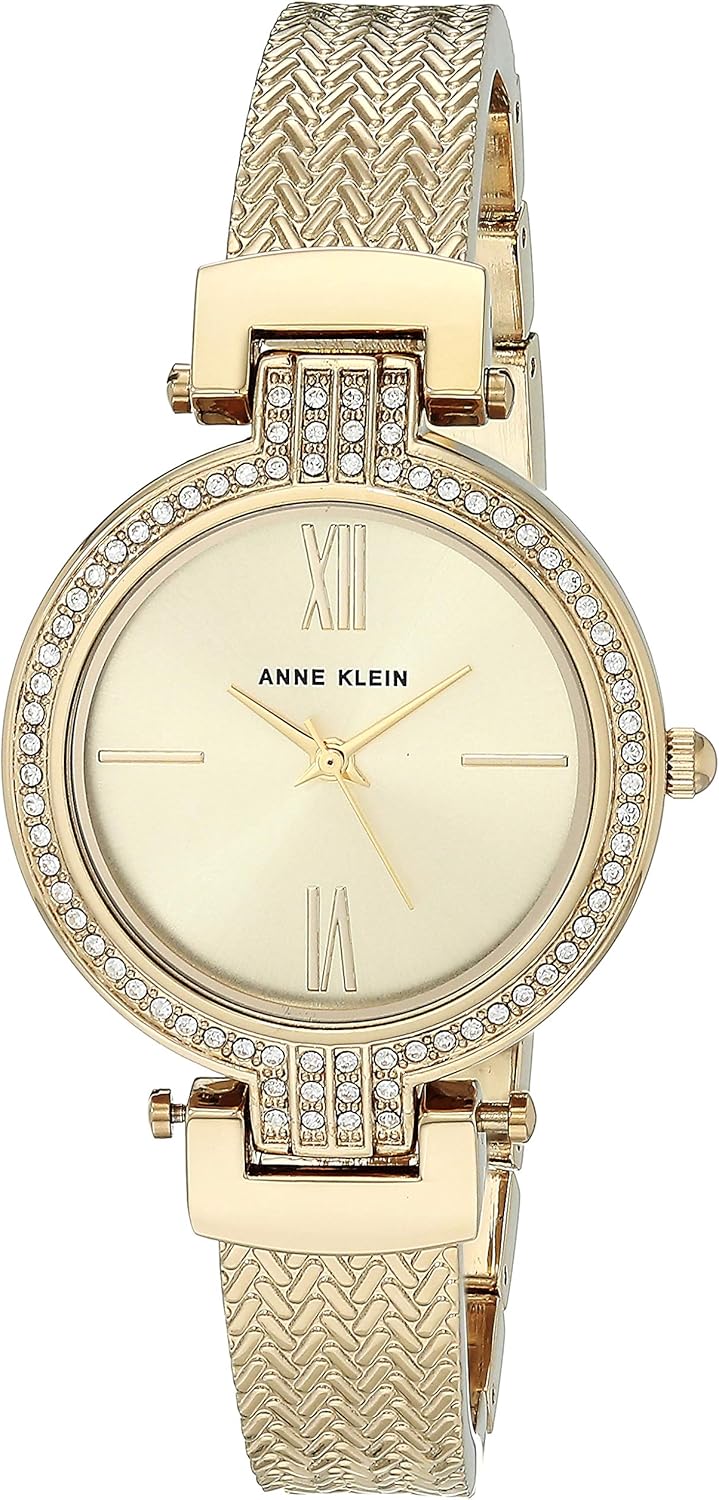Anne Klein Women's Premium Crystal Accented Watch and Bracelet Set, AK/3584